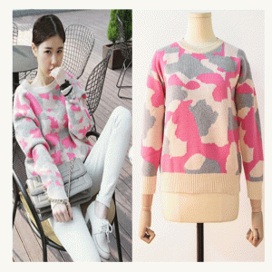 Трикотажни вълнени смеси от корейски стил, плътни топли жакардови пуловери