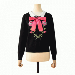 Дамски дрехи по поръчка на цветни бродерии Пуловер пуловери