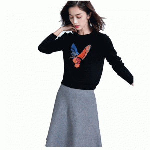 Персонализиран дамски трикотаж с бродирана пуловерна пуловер