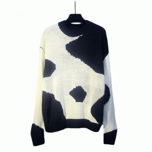 2019 нова зима есенна млечна крава жакард плътна прежда пуловер пуловер